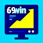 Biểu tượng tin tức và cập nhật về 69 win và ngành cá cược, thể hiện một tờ báo hoặc màn hình với biểu đồ tăng trưởng.