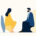 Hình ảnh buổi trị liệu tâm lý cá nhân hoặc nhóm, thể hiện sự đồng cảm và hỗ trợ chuyên nghiệp, sử dụng màu sắc chủ đạo của 69 Win